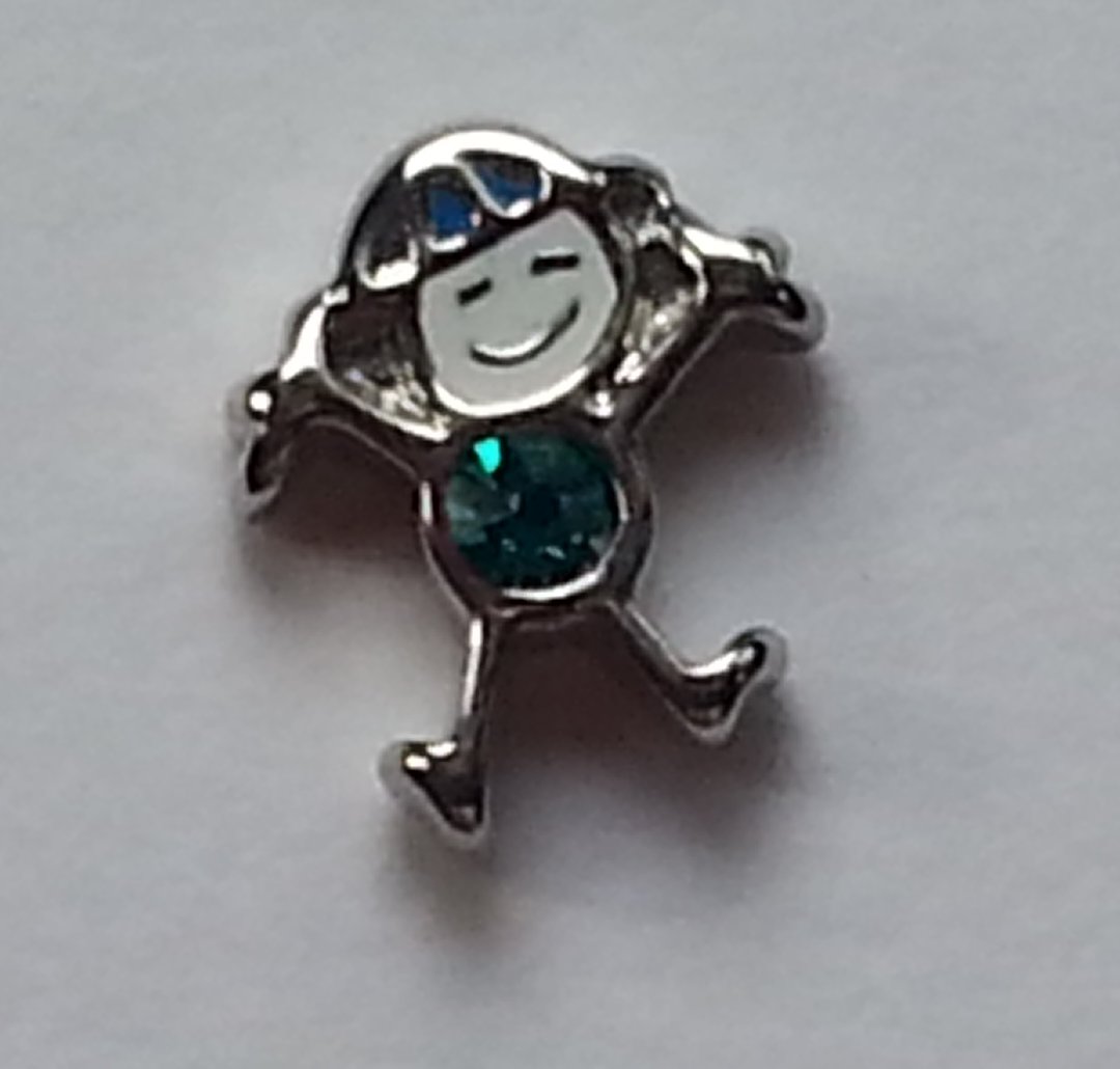 Birthstone Boy Floating Charms December